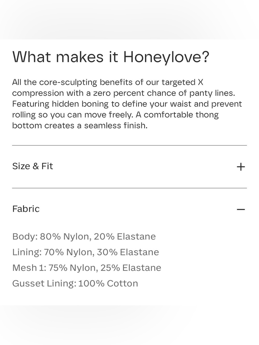 Honeylove NWT Superpower Thong Shapewear HLSPT01 Sand Sz M - Picture 7 of 7